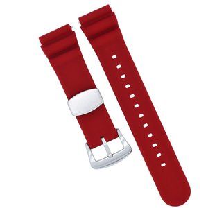 Red Silicone Watch Strap 18/20/22MM Quick Release